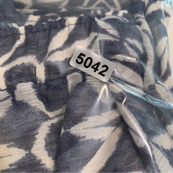 Gap Blue Abstract Print Lined A-Line Maxi Skirt Elastic Waist Large - Picture 10 of 10